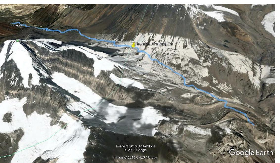 Трек High Camp — Muktinath на Google Earth