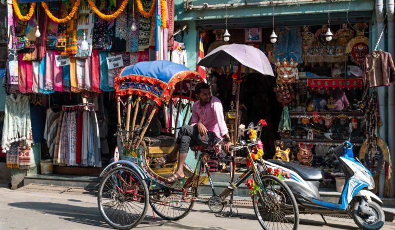 Велорикша в Катманду