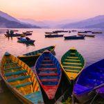 Закат на озере Фева (Покхара) трек вокруг Аннапурны