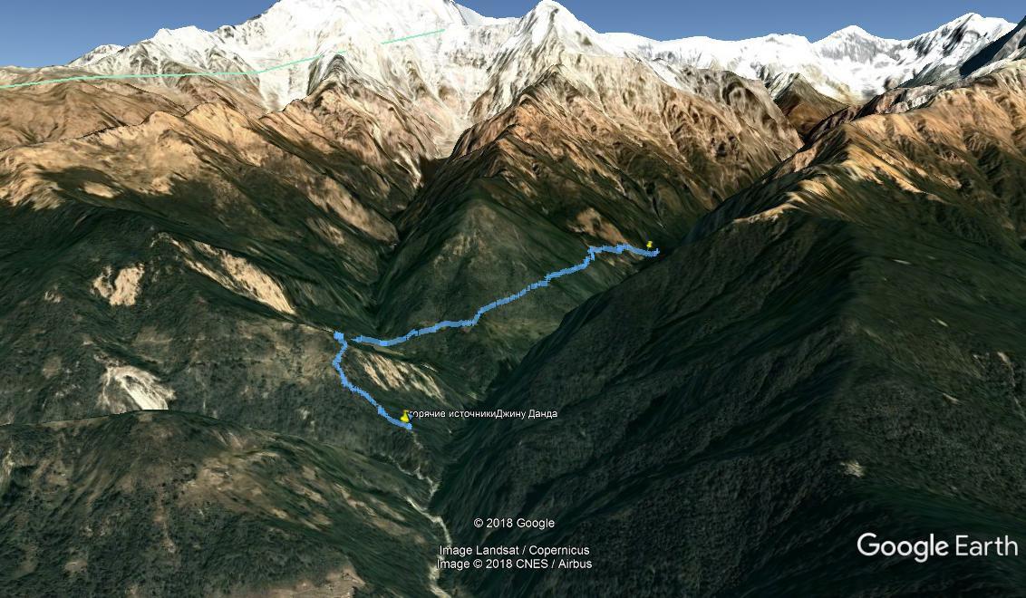 Трек Бамбу — Джину на Google Earth