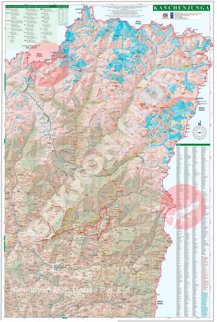 Карта района Канченджанги