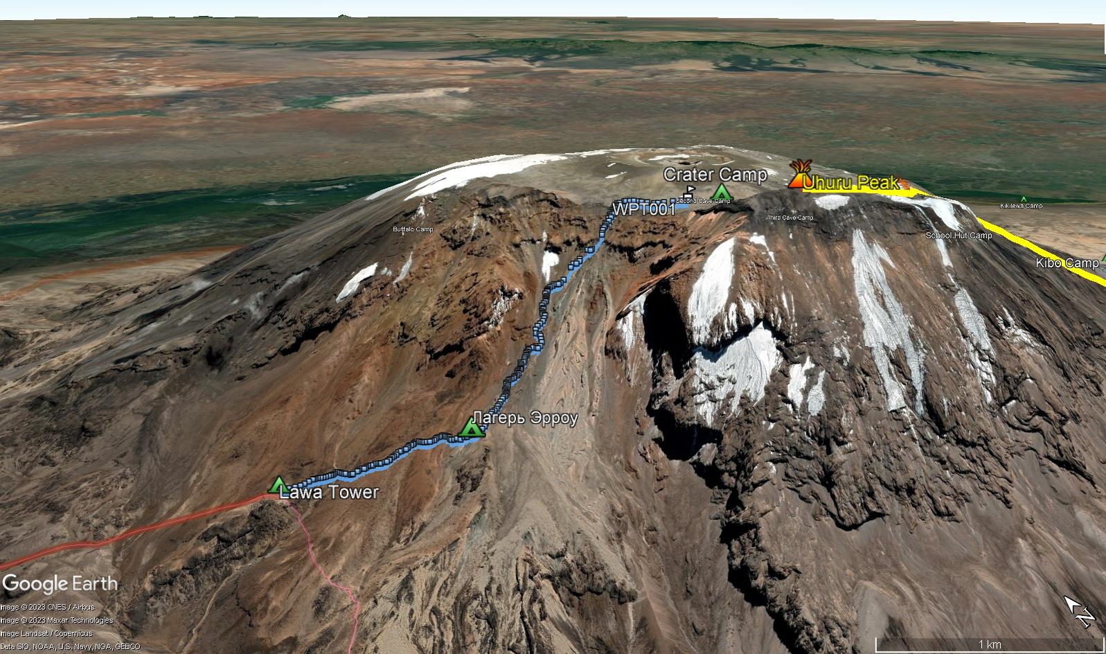 маршрут Western Breach Route (западный разлом) на вершину Килиманджаро