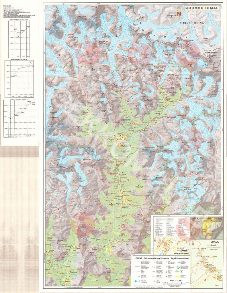 Карта национального парка Сагарматха