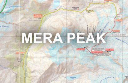 Карта района пика Мера в Непале