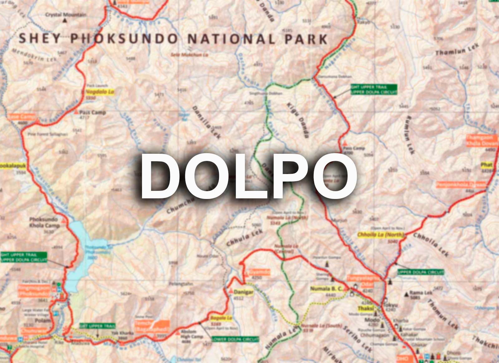 Карта региона Долпо ( Непал)