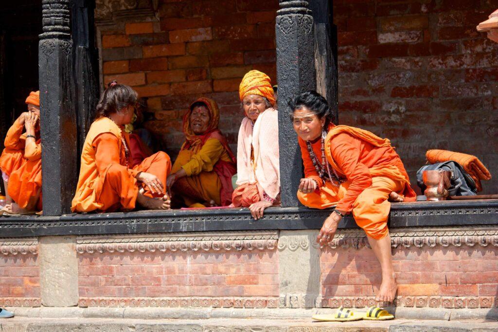 люди возле храма Катманду