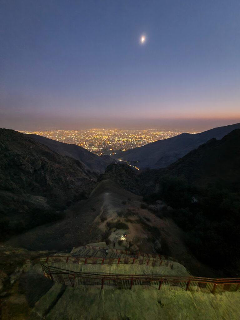 Ночной Тегеран - вид сверху