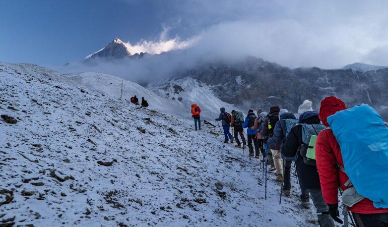 Подъем на перевал Thorong La