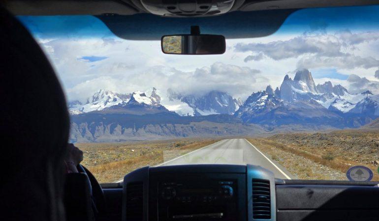 Вид на Фиц Рой с дороги в ЭльЧалтен