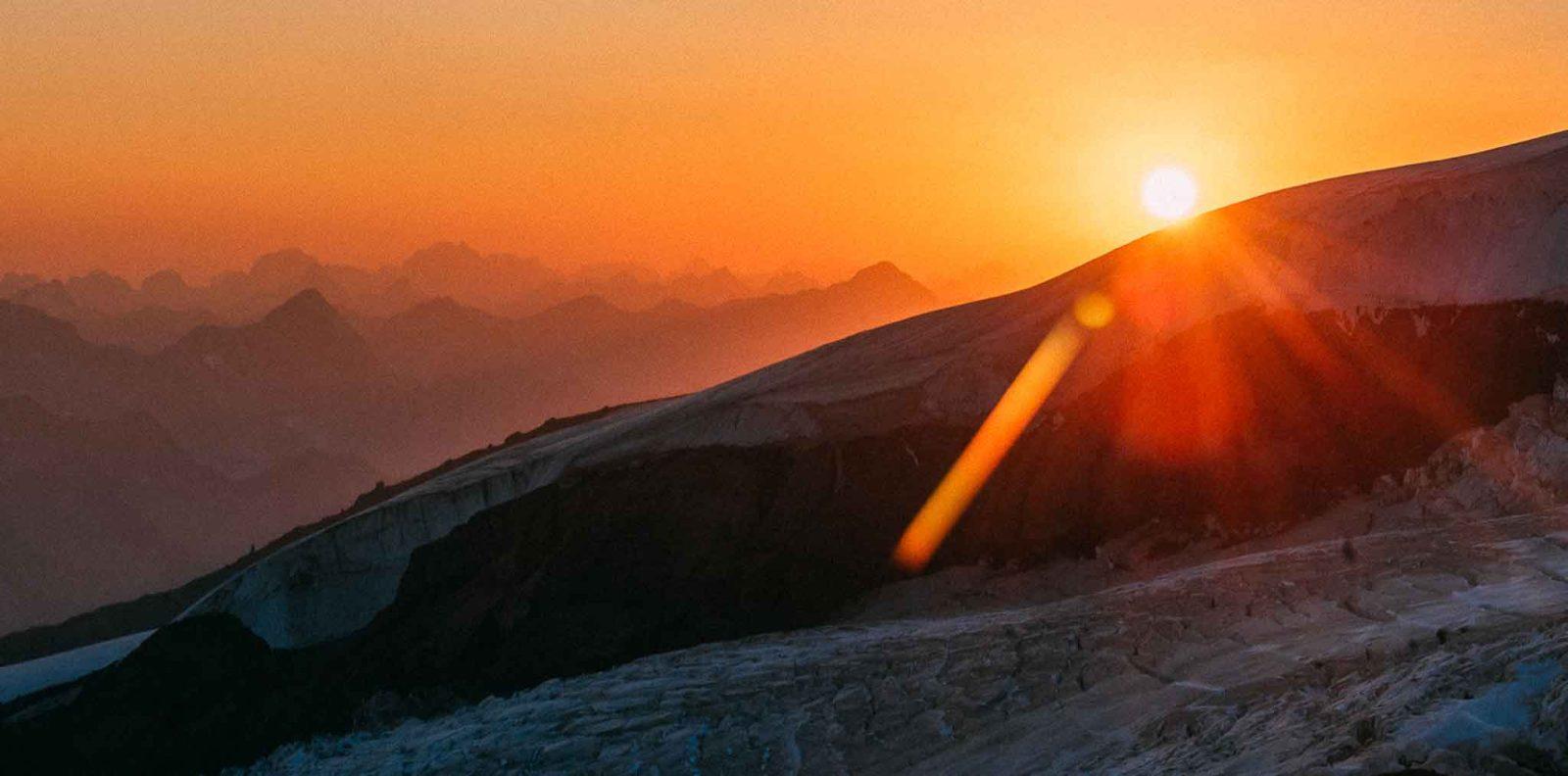 Закат на Эльбрусе