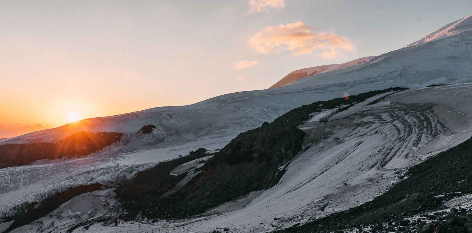 Вид на ледник