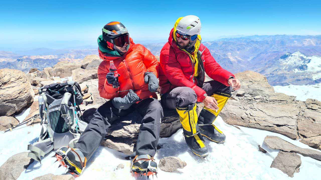 На вершине Аконкагуа