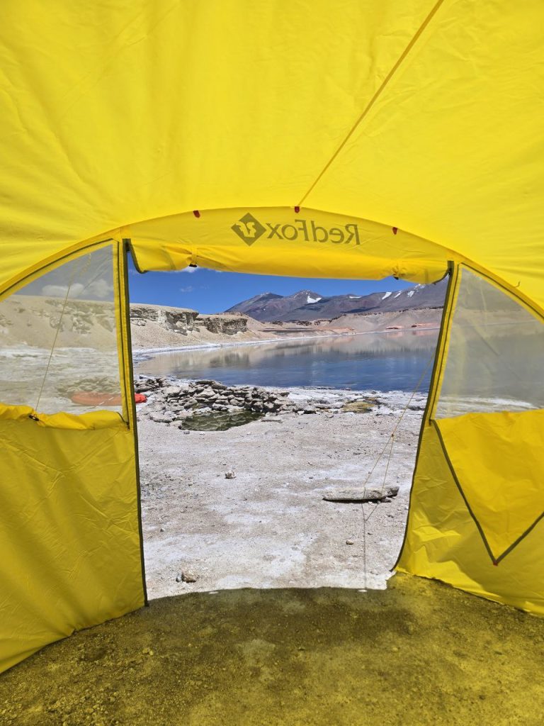 Лагуна Верде, вид из палатки