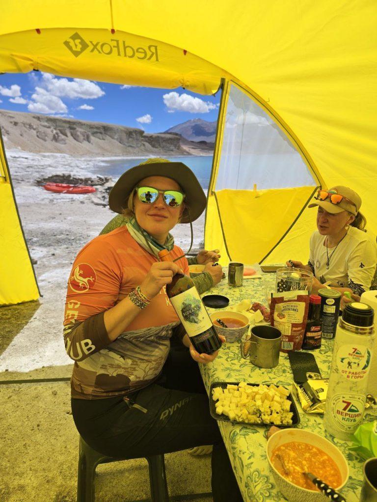 Лагуна Верде, обед