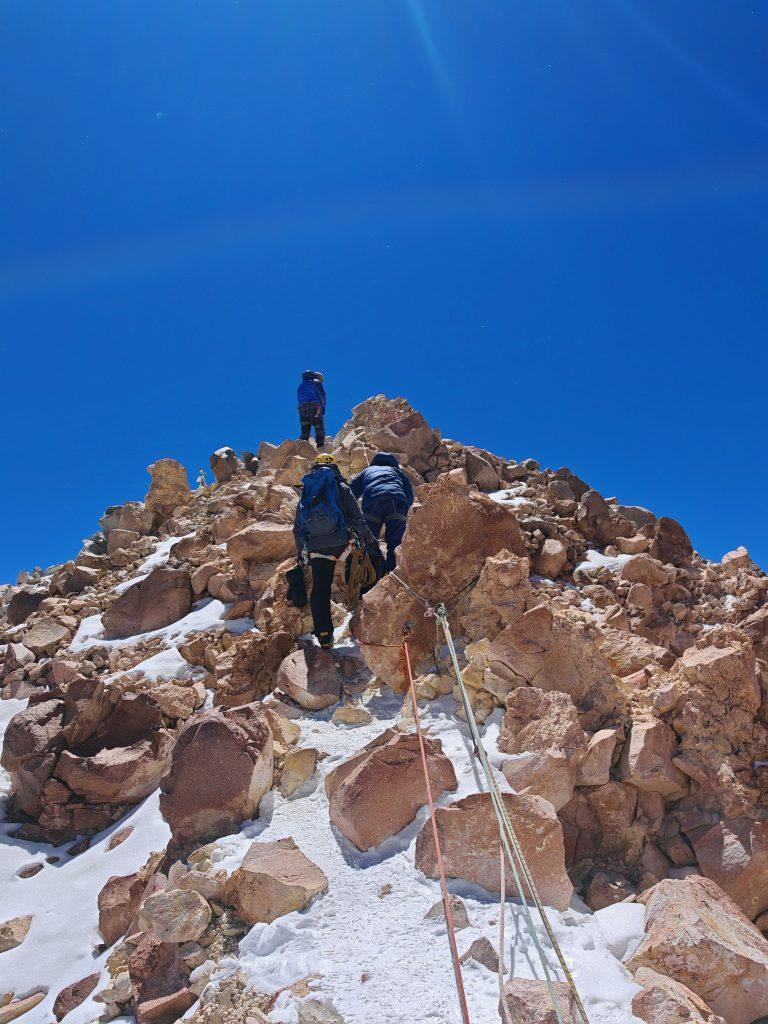 скальный участок на штурме Охос-дель-Саладо